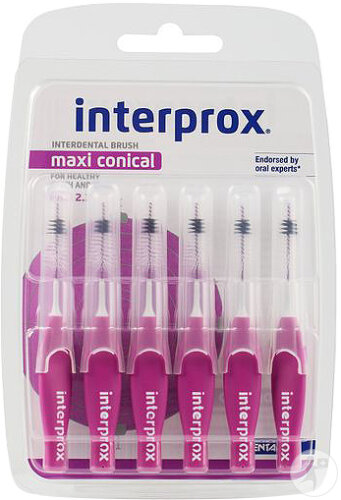 Interprox Premium Maxi Brossettes Interdentaires Violet Pièces 6x6mm (31188)