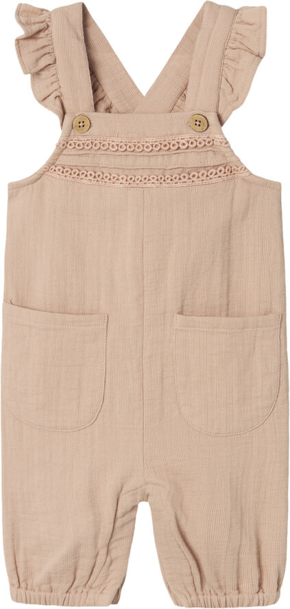 Lil' Atelier NBFSALENE LOOSE OVERALL LIL Rugby tan