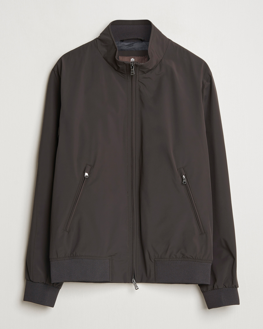 Oscar Jacobson Bomber Nylon Jacket Brown