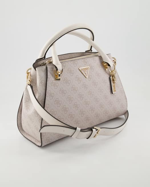 Guess Noelle Luxury Satchel Handtasche in Beige