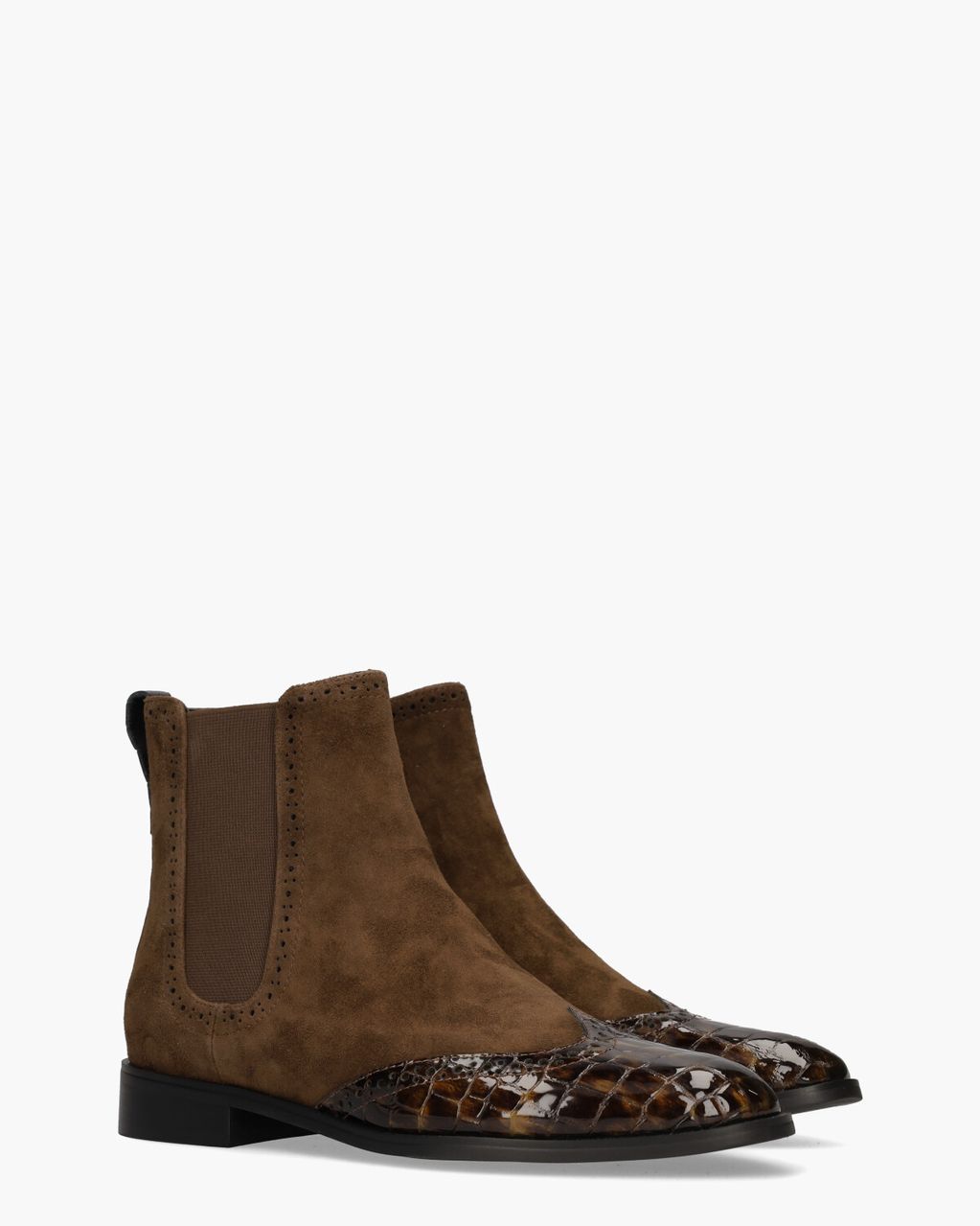 Di Lauro Sheralyn Donkerbruin Dames Chelseaboots