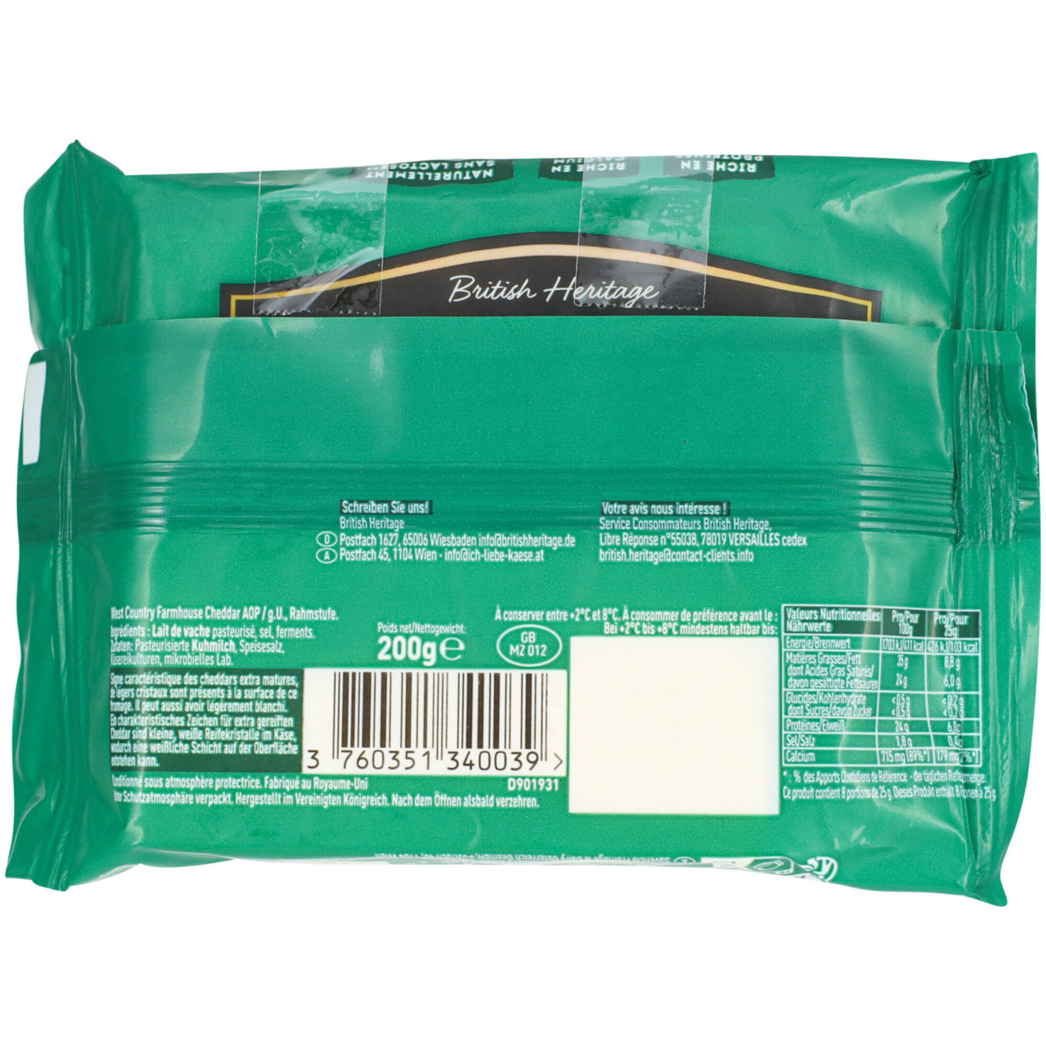 British Heritage Premium Cheddar Extra Mature