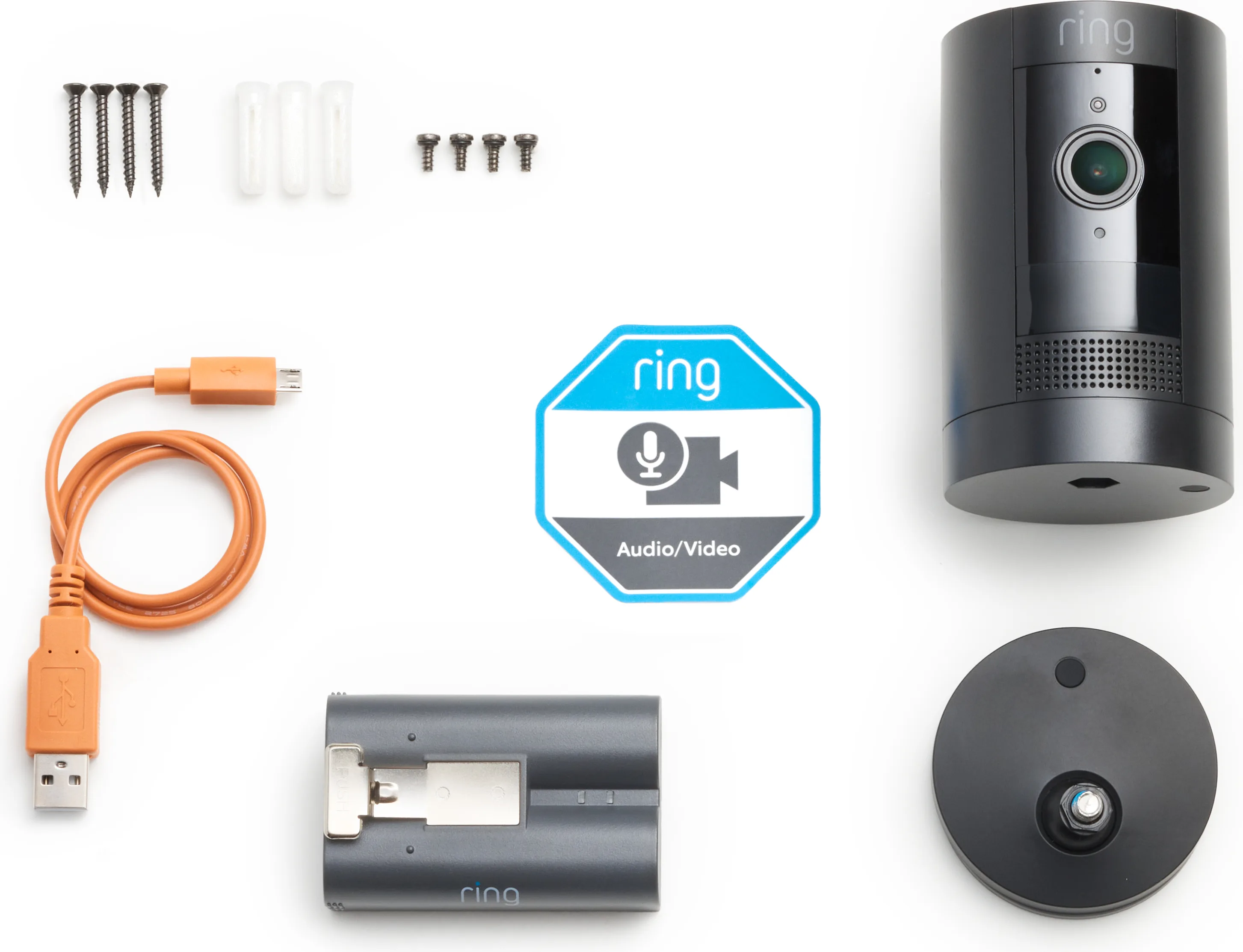 Ring Stick Up Cam Battery Noir (2 pièces) Caméra de surveillance