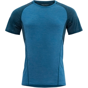 Devold Running Merino 130 Funktionsshirt Kurz Blue Herren
