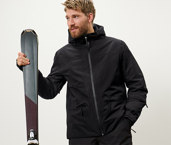 Skijacke, schwarz