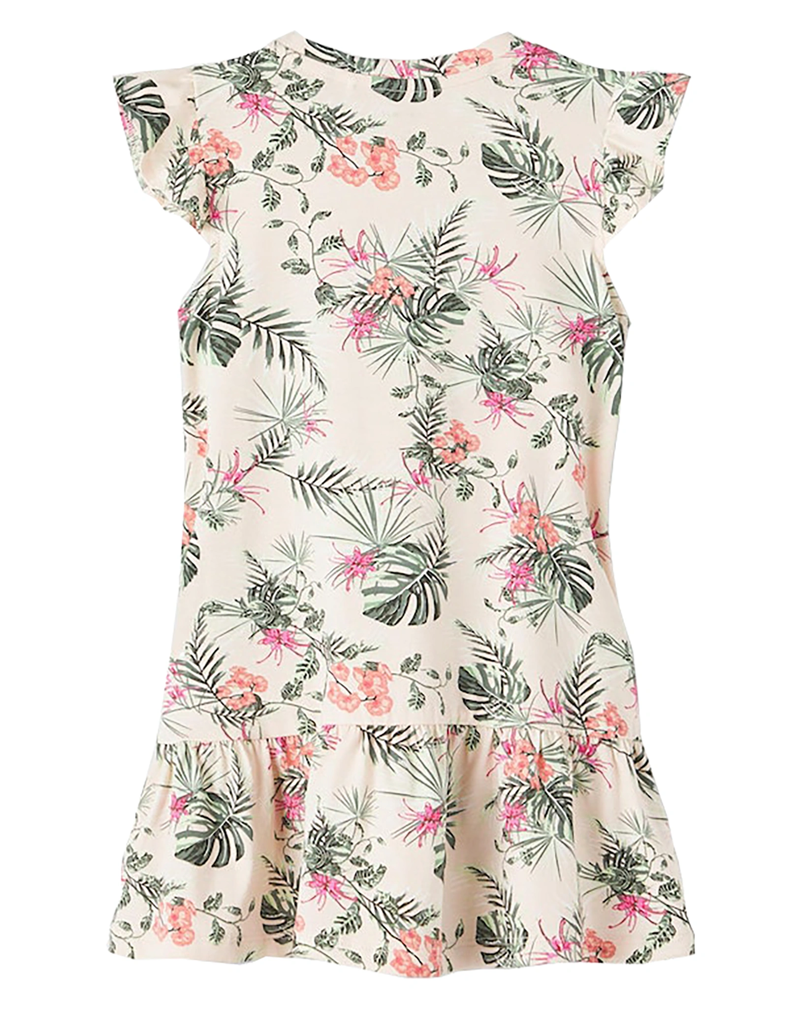 Kurzarmkleid NMFFLORENCE in créme de pêche