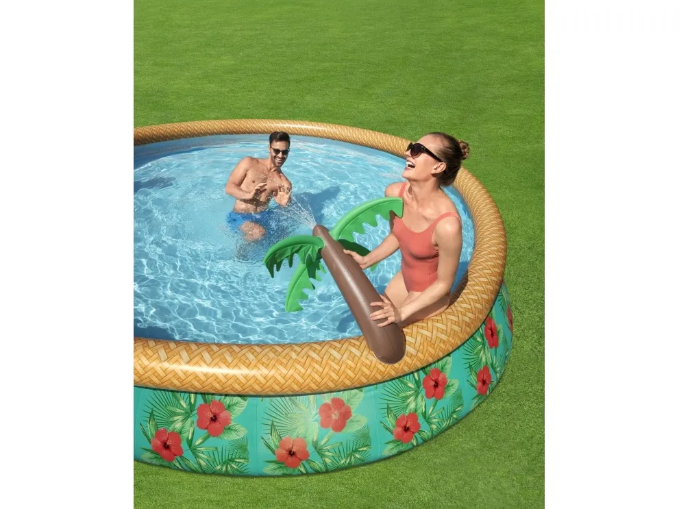 Bestway Fast Set 57416, 9677 L, Indrammet/oppustelig pool, Voksen & barn, Flerfarvet, 24,2 kg