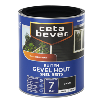 CetaBever snelbeits Gevel Hout zijdemat dekkend zwart 750 ml
