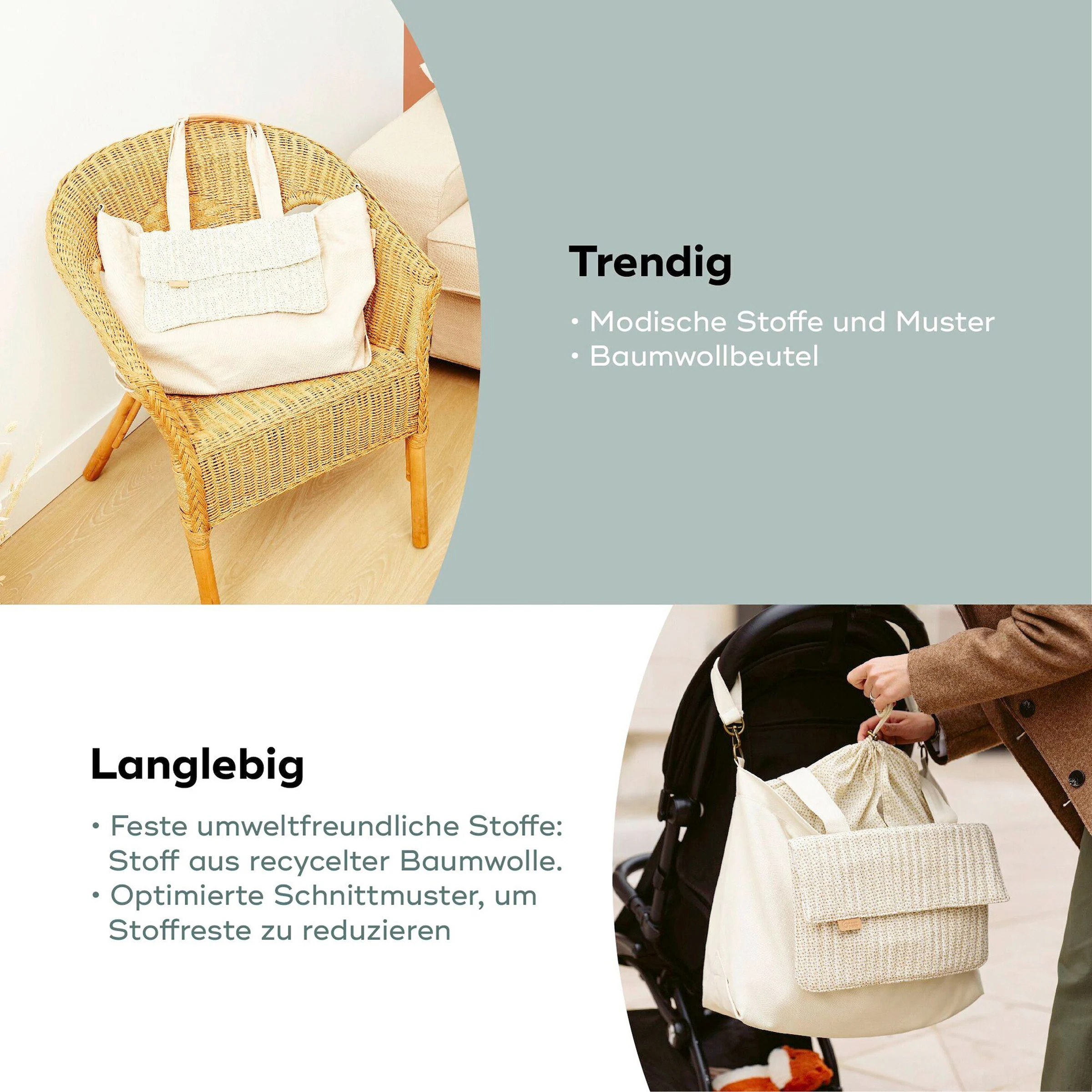 Babymoov Wickeltasche Tote Bag bloom