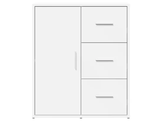 Buffet blanc 60x31x70 cm bois d'ingénierie
