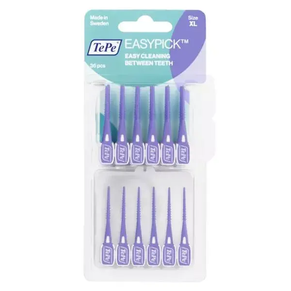 TePe Easy Pick Cure-Dents Silicone Violet XL 36 unités
