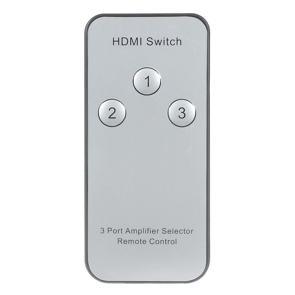 3-Fach HDMI 1080p FullHD Hub Verteiler Switch mit Fernbedienung - Schwarz