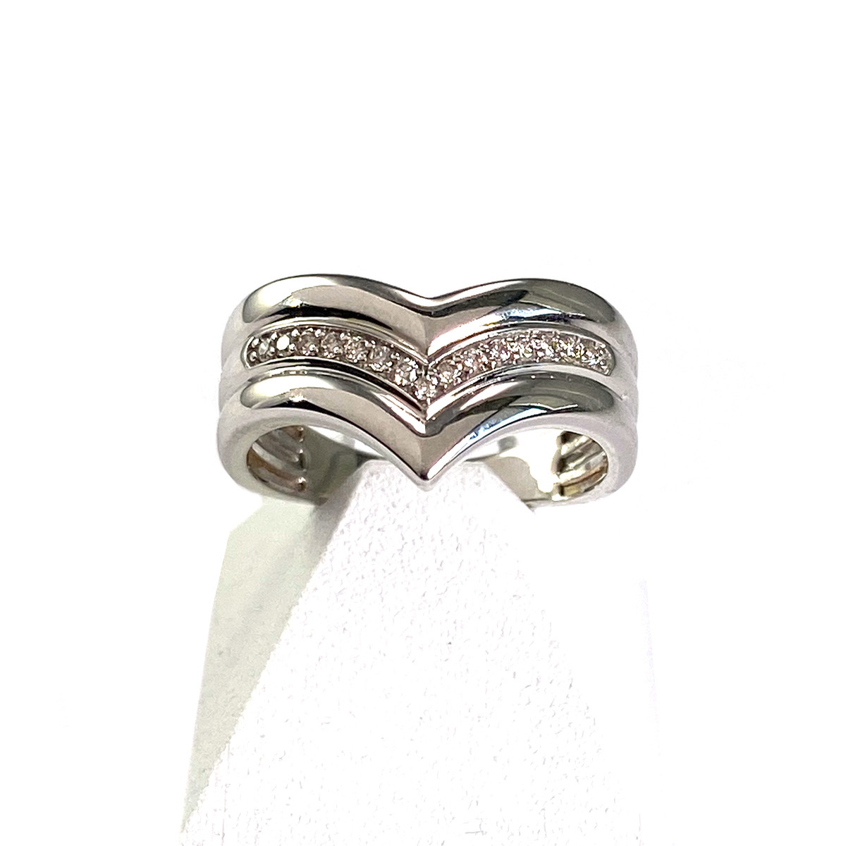 Bague d'occasion or 750 blanc 