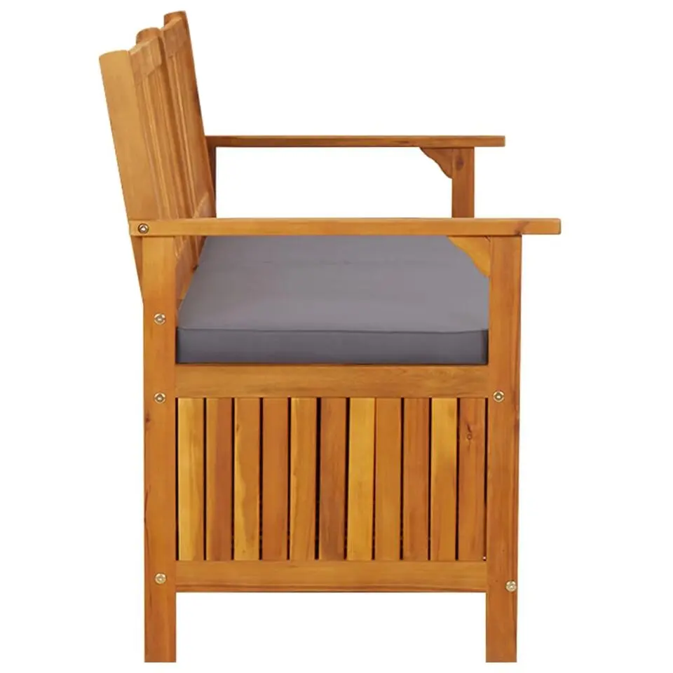 vidaXL - Bank - Grijs - Hout - 148 x 62 x 84 cm