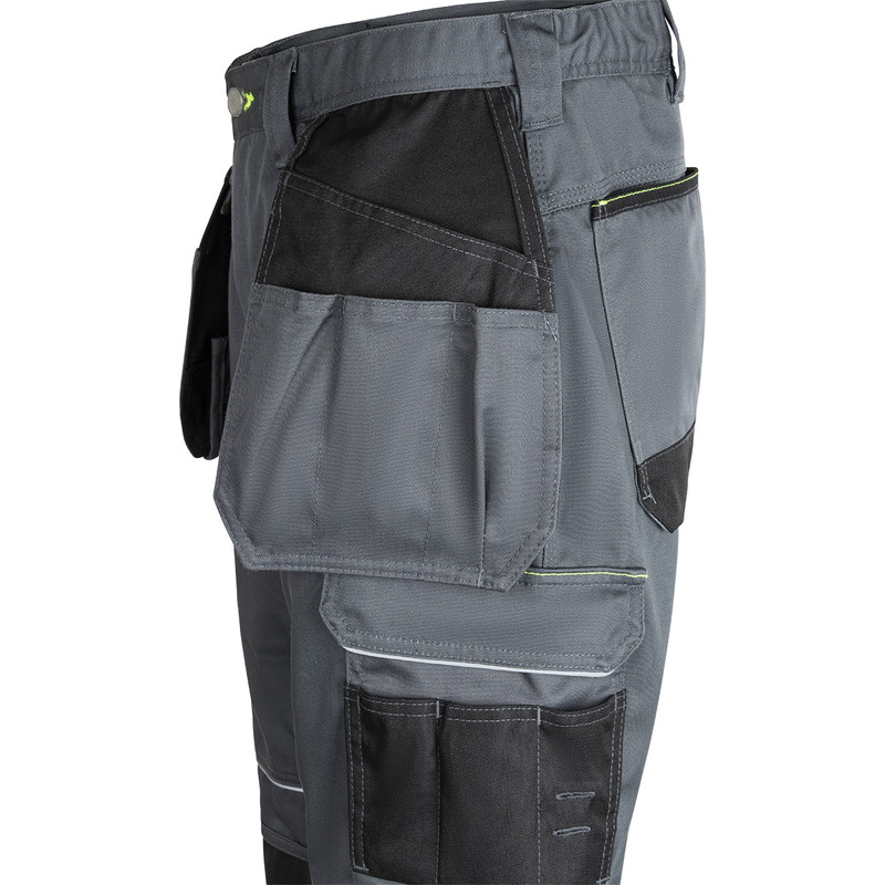 Portwest Urban werkbroek met holsterzakken en kniezakken + gratis kniestukken 50 grijs/zwart