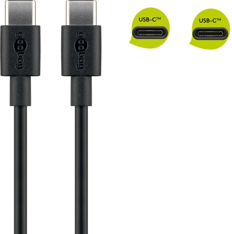 (2er Set) 35W 2x USB C GaN Ladegerät Netzteil PD   1m USB C auf USB C Ladekabel (79645) - Schwarz / Weiss