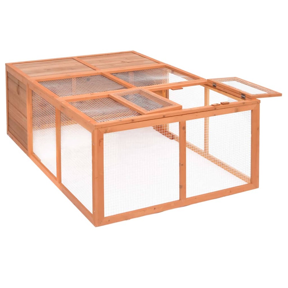 Cage pour animaux de jardin 150x100x50 cm bois de sapin massif