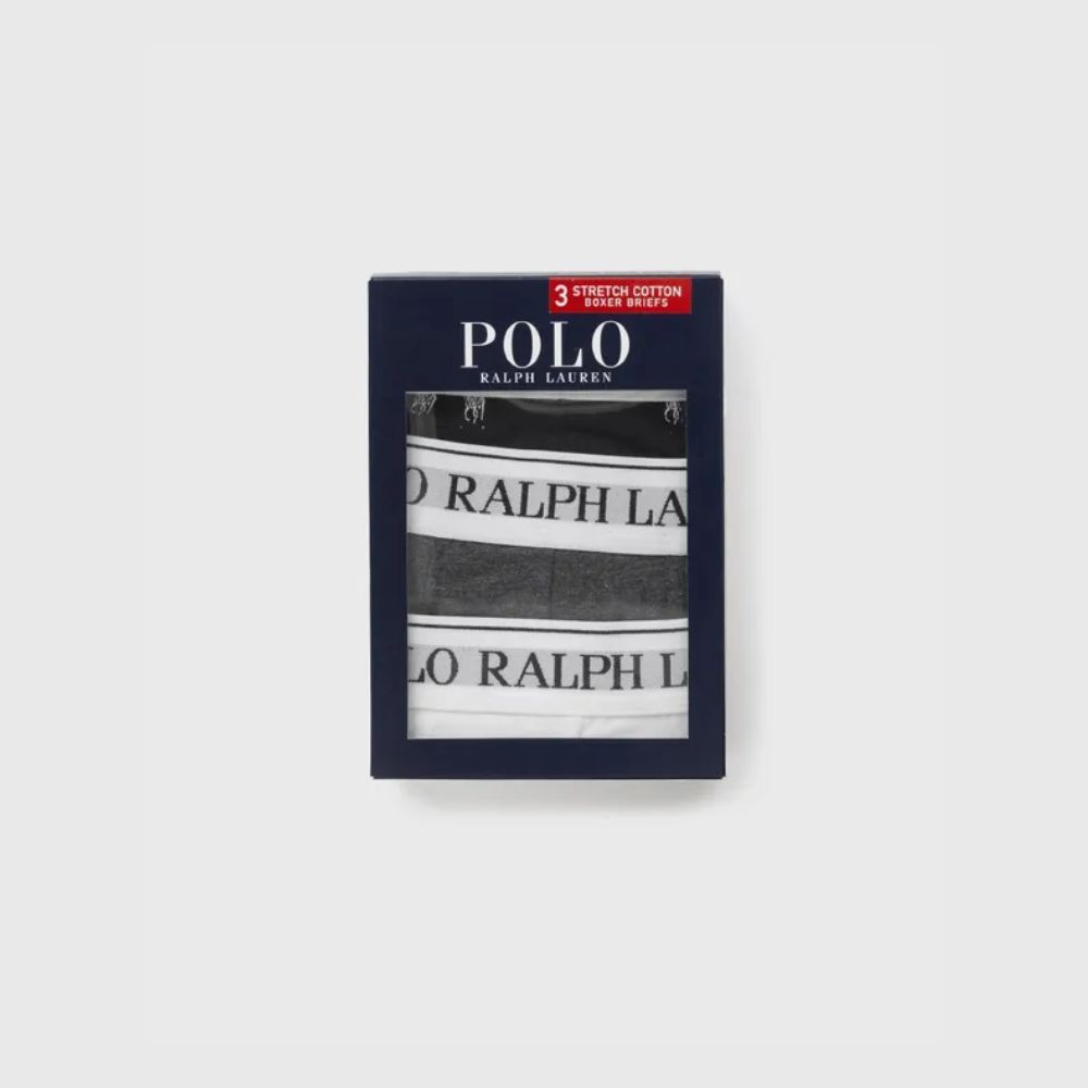 Boxer 3pack Hvit/Grå/Navy Herre