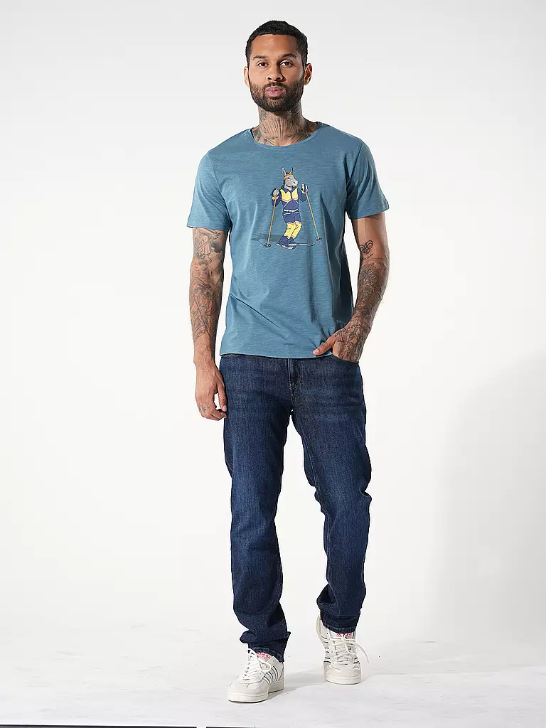 GREENBOMB T-Shirt SPICE ANIMAL DONKEY SKI blau