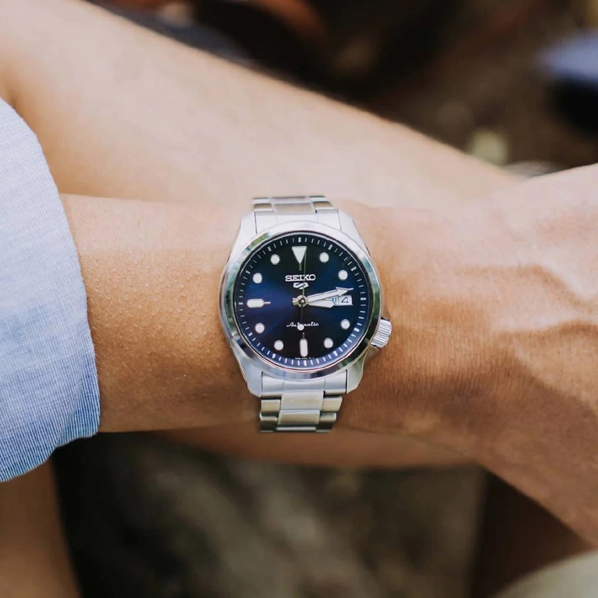 Montre Seiko 5 Sports automatique acier cadran bleu