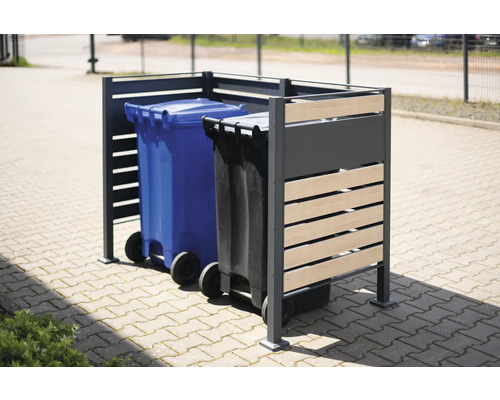 WESTMANN Planum opbergbox met 2 bakken, 170 x 90 x 120 cm, hout-antraciet