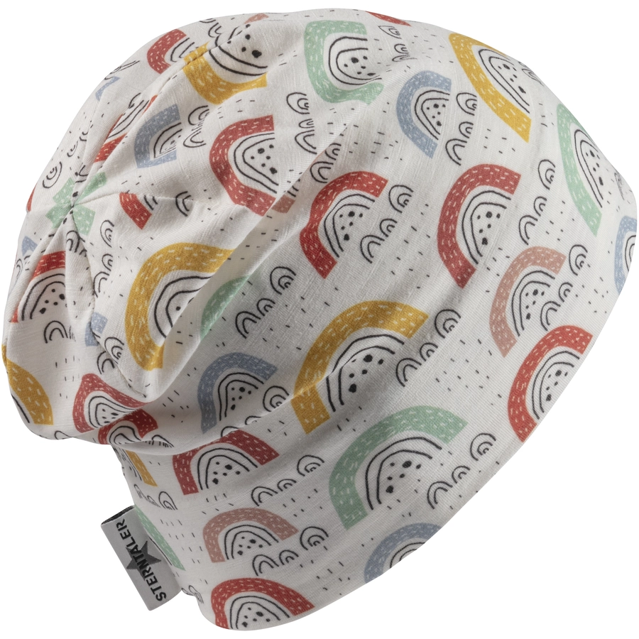 Sterntaler Slouch-Beanie Regenbogen ecru