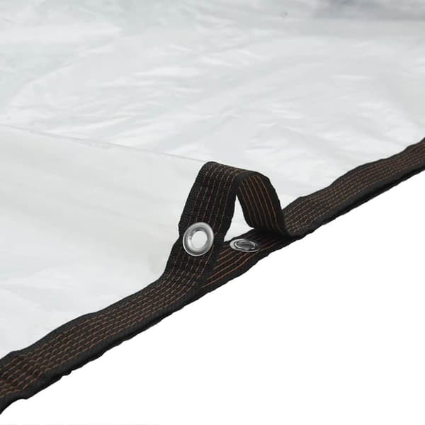 vidaXL Klar presenning med maljer 10x12 m polyetylen