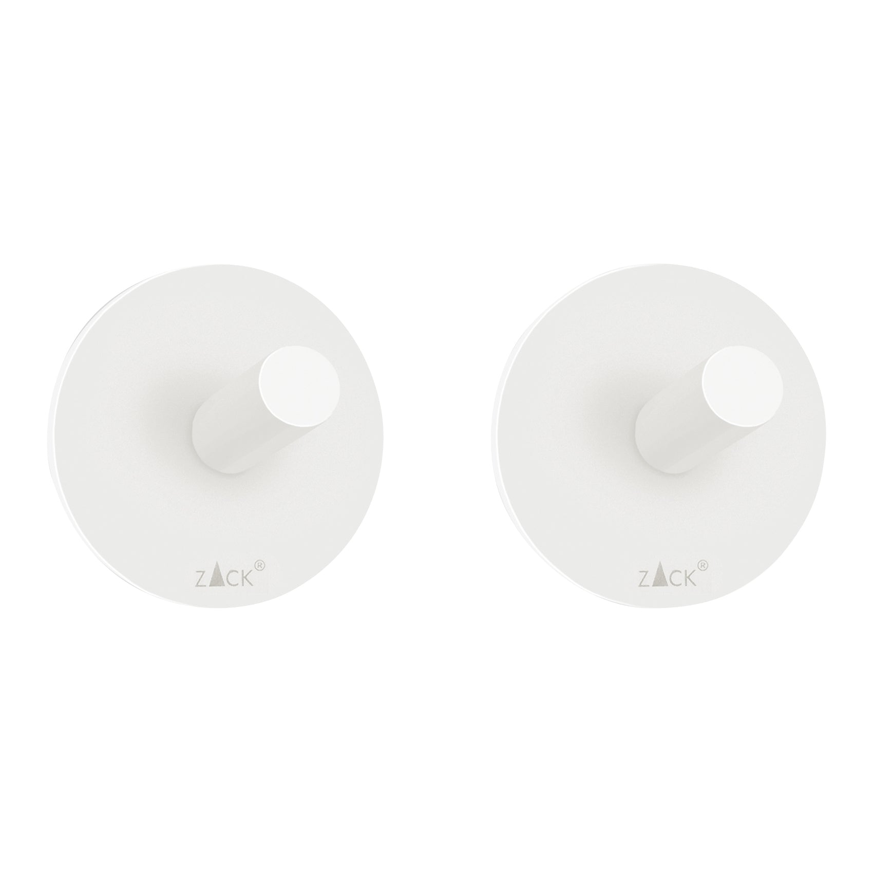 Zack Duplo Handdoekhaak Rond - Wit