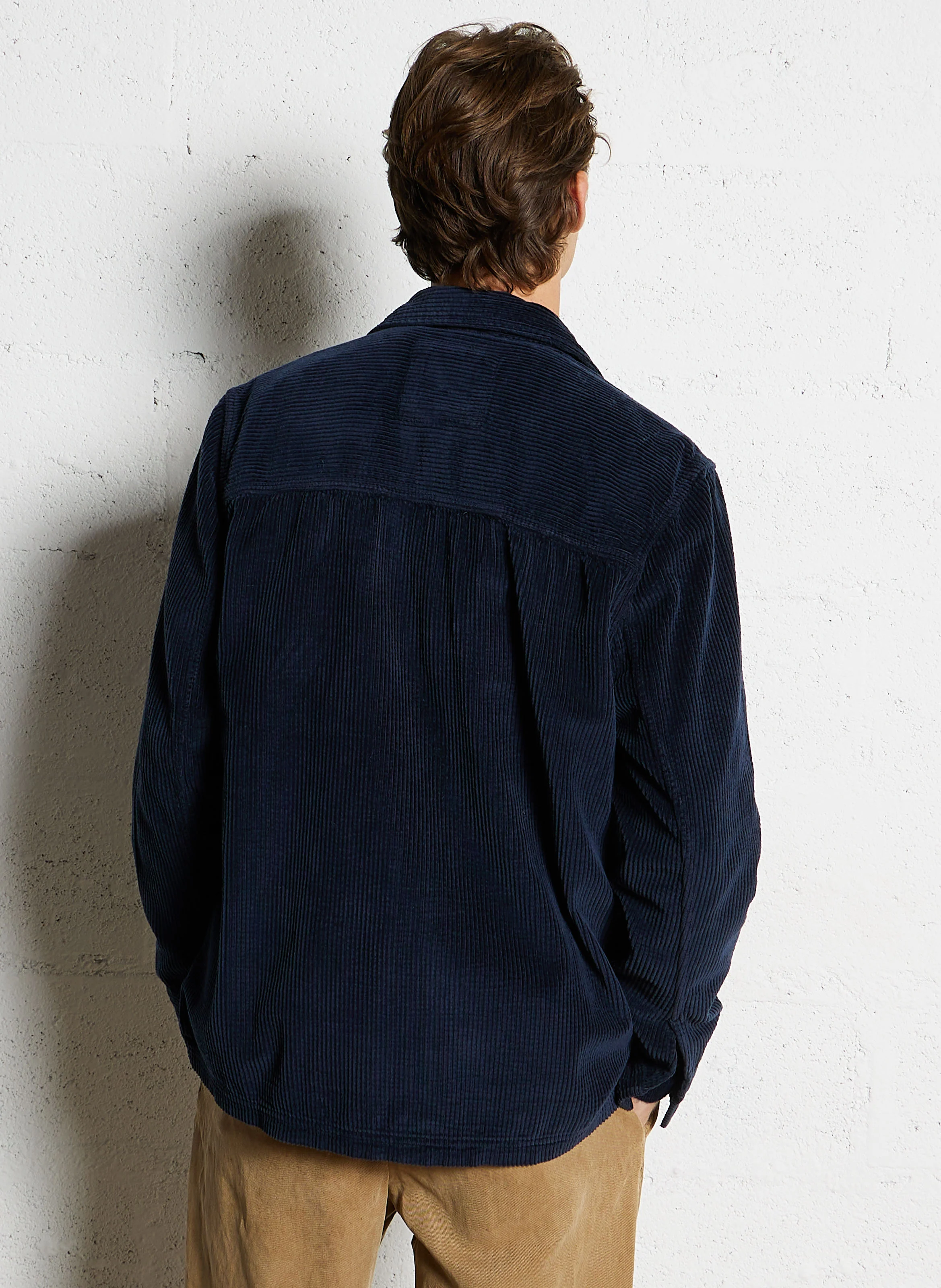 MELVILLE - Surchemise en coton côtelé | Bleu