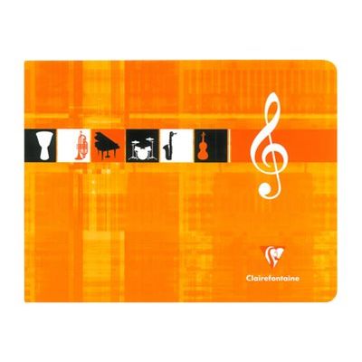 Clairefontaine - Cahier de musique 17 x 22 cm - format à l'italienne - 48 pages