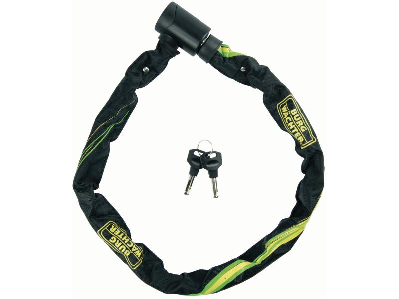 Burgwächter Veloschloss Zylinder-Kettenschloss black 90 cm Fahrradschloss