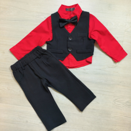 Boys christmas outfit - rood