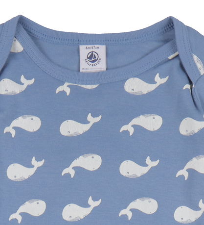 Petit Bateau Natdragt - Blå m. Hvaler
