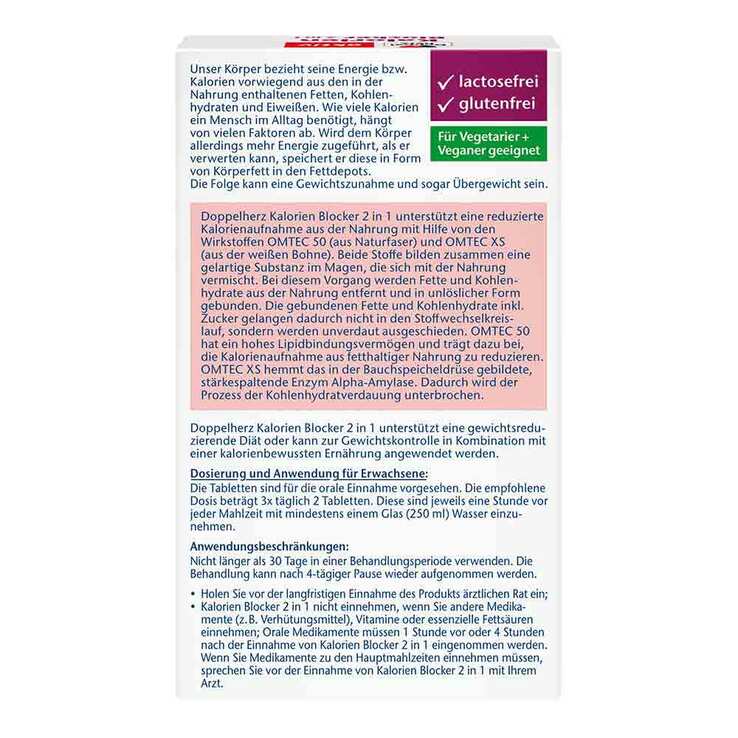 Doppelherz Kalorien Blocker 2 in 1 Tabletten, 30 St