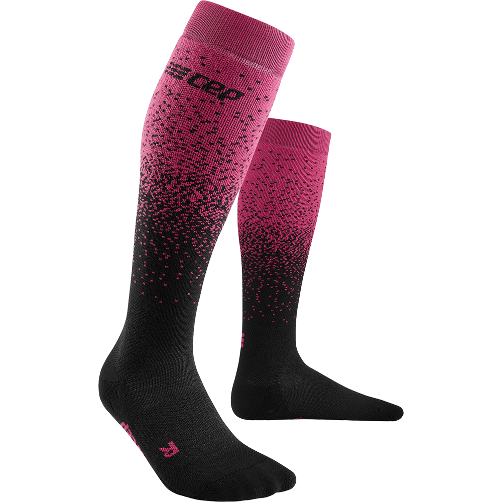 CEP Snowfall Compression Skisocken Damen schwarz