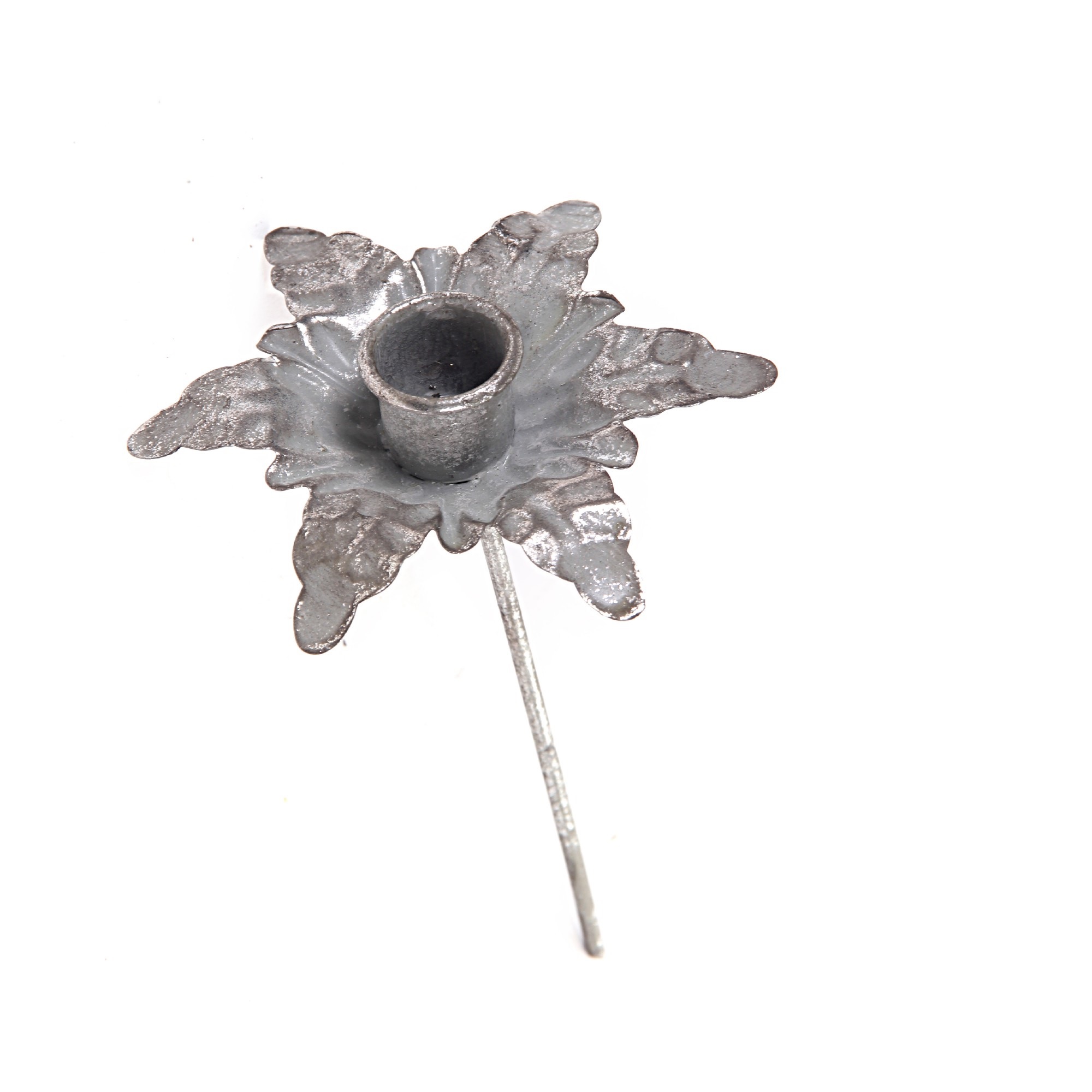 Kerzenstecker 'Alice', antik silber, Ø 11 cm, H 18 cm günstig bestellen