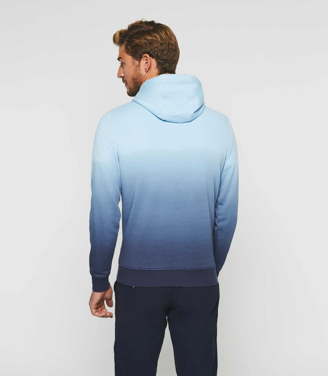 Sweat à capuche dégradé marine et bleu 