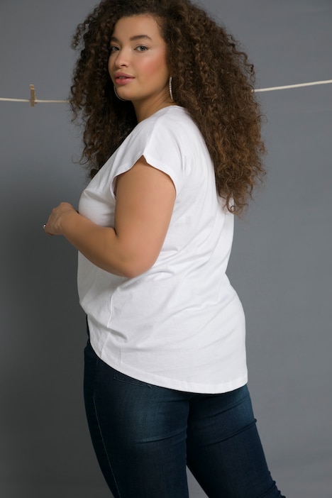 T-Shirt, Oversized, Rundhalsausschnitt, Halbarm, Doppelpack