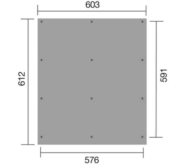 Weka Flachdach-Doppelcarport 618