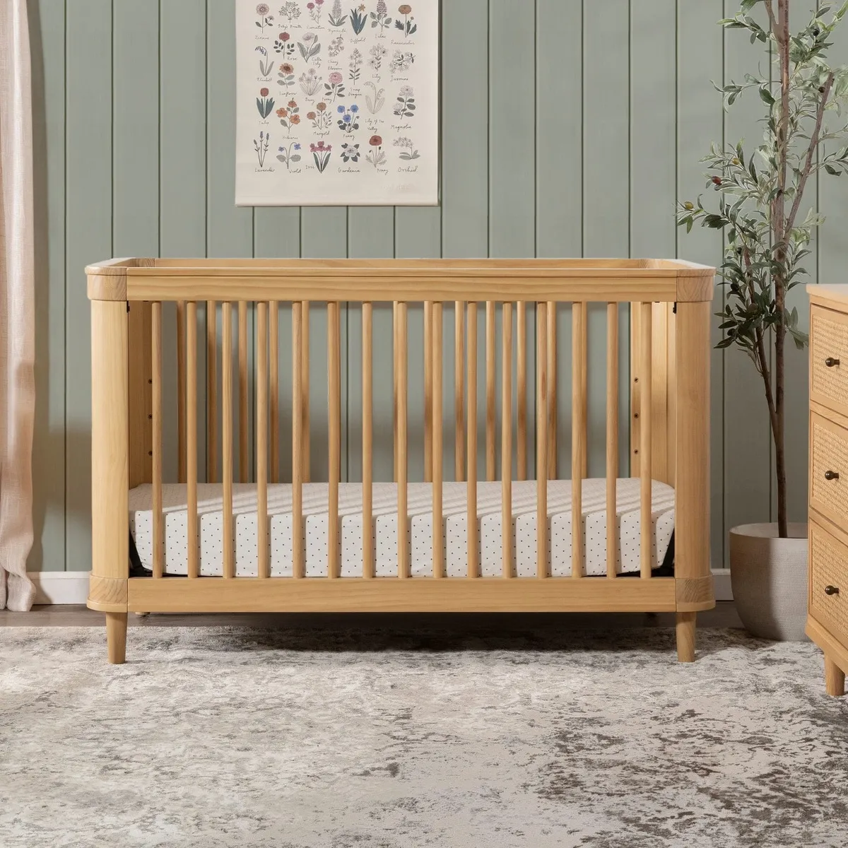 DaVinci Couchette Convertible 3-en-1 Marin - Miel et Rotin