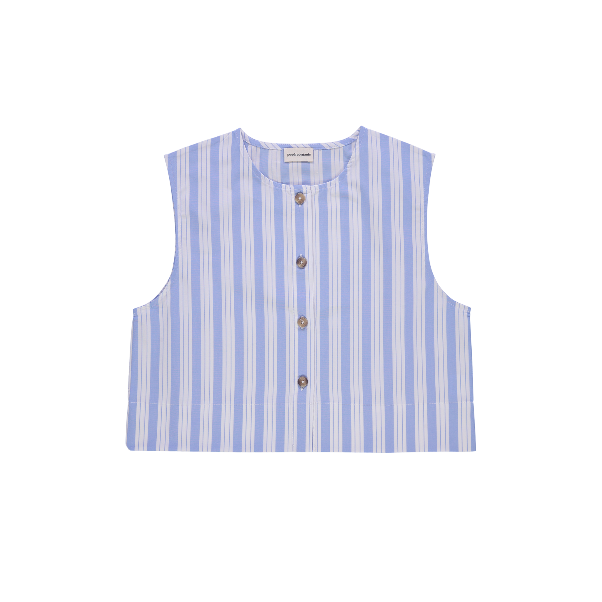 Adult Bluse Vanille Blue White Stripes