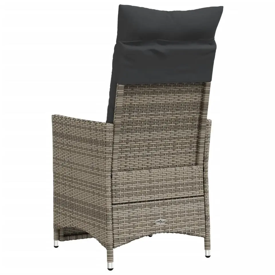 vidaXL - Tuinstoel - Grijs - Poly rattan