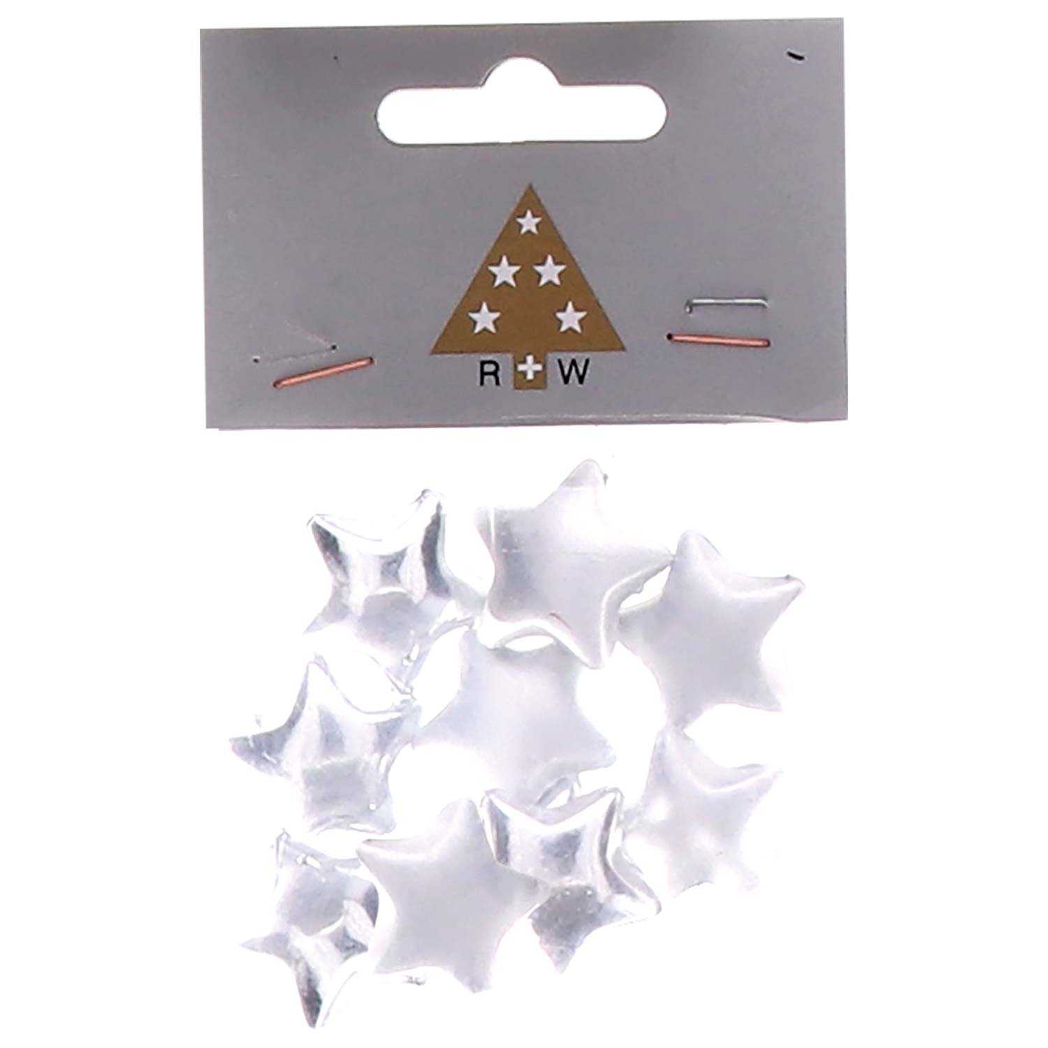 Deko Sterne aus Kunststoff Ø je 2,5 cm 8er 3fach