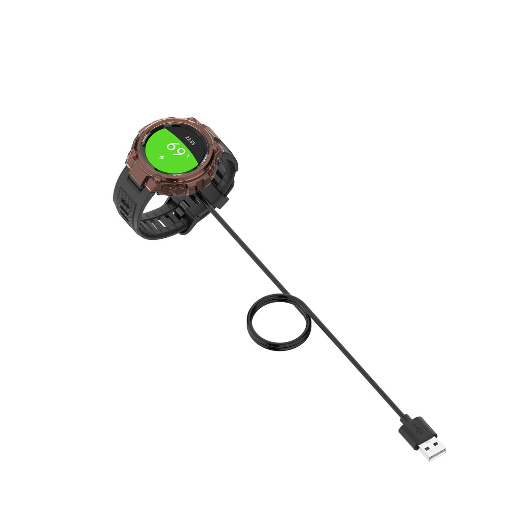 (1m) Amazfit T-Rex A1918 / GTR 42mm / GTR 47mm / GTS USB A Ladekabel Magnetisches Ladegerät - Schwarz