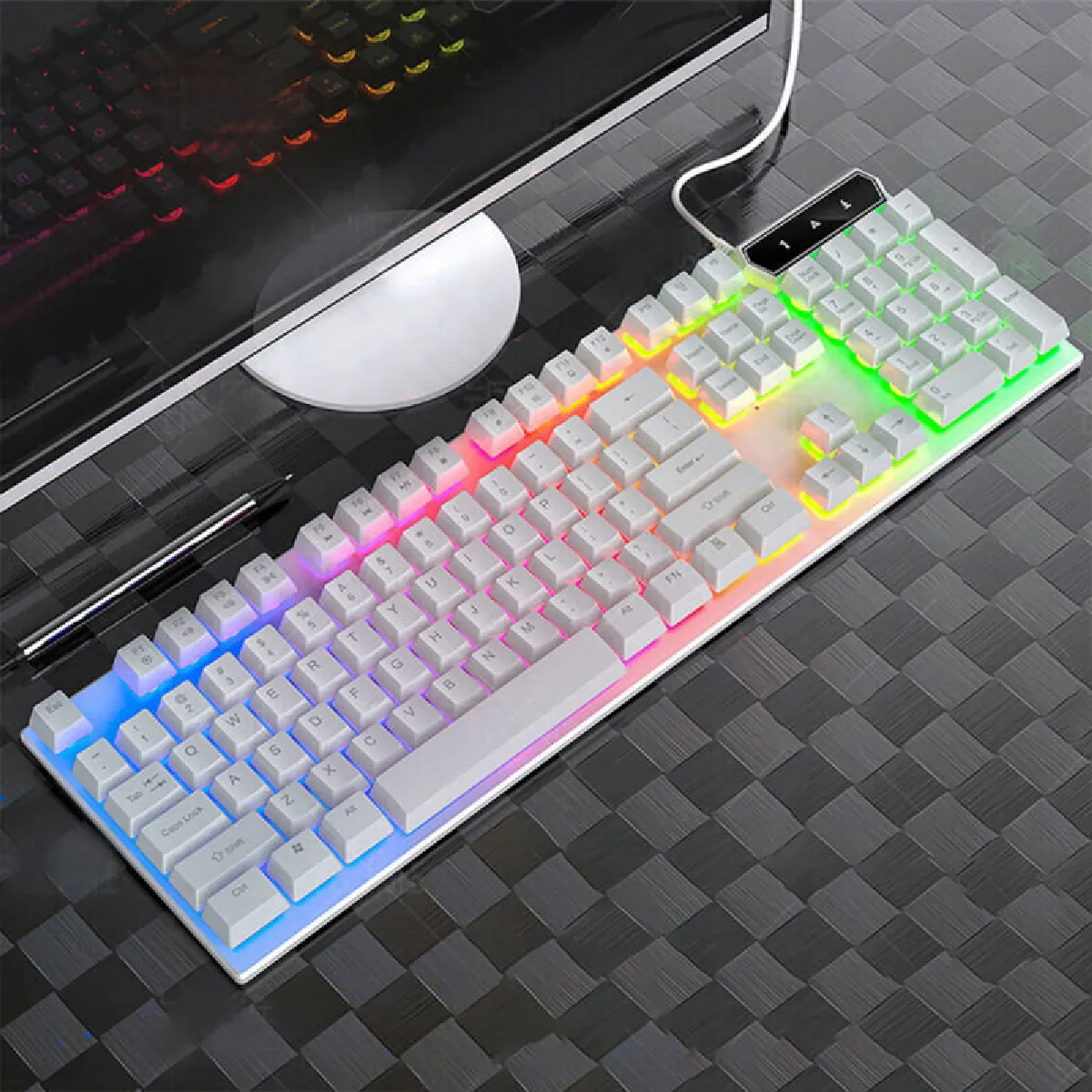Universal Clavier de jeu mécanique filaire - Blanc