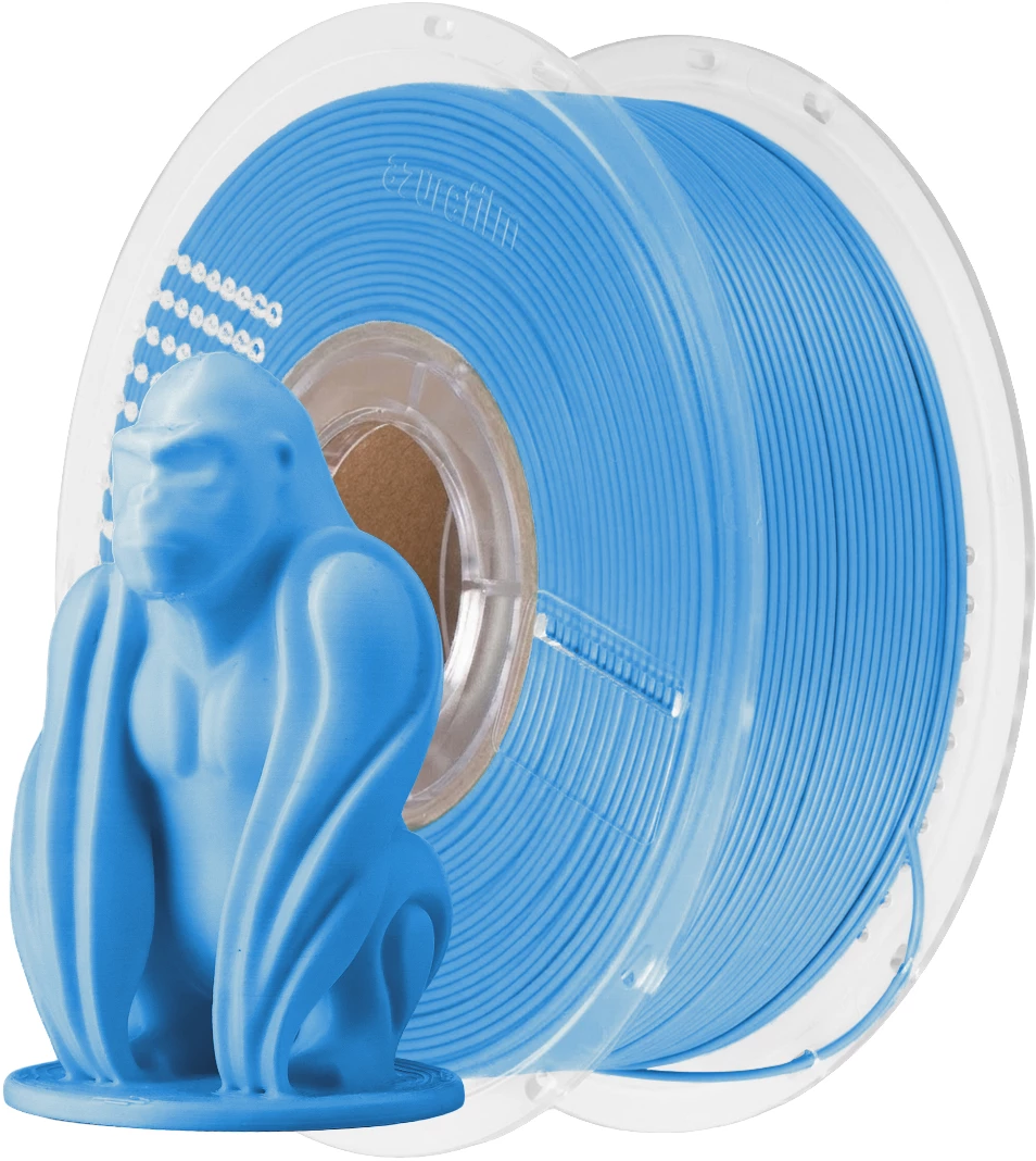 AzureFilm  PLA Blau, 1,75 mm / 1000 g (1 kg)    Hochwertiger Druck mit guten mechanischen Eigenschaften