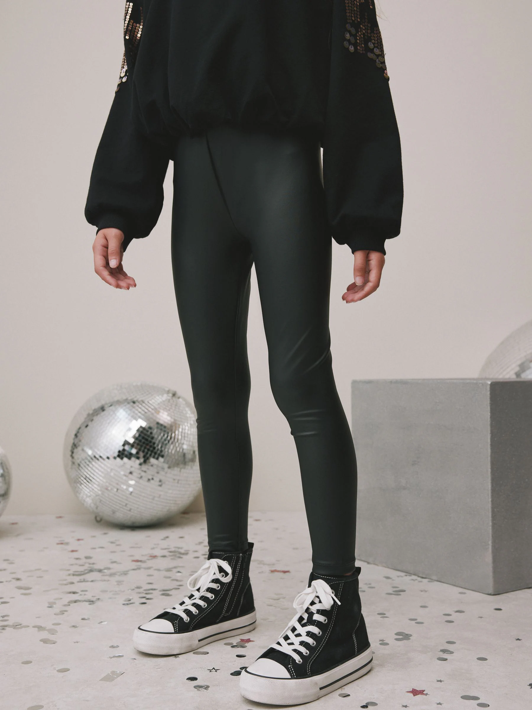 Zwart - Gecoate feestlegging (3-16jr)