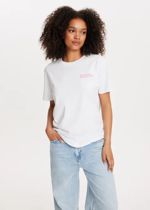 T-shirt met energy print wit (WIT)
