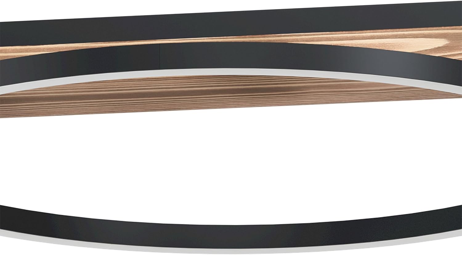 EGLO LED Pendelleuchte Boyal, 3-flammige Hängelampe, Hängeleuchte aus Metall, geflammtem Holz, Kunststoff, Esstischlampe in Schwarz, Braun, Weiß, Wohnzimmerlampe hängend