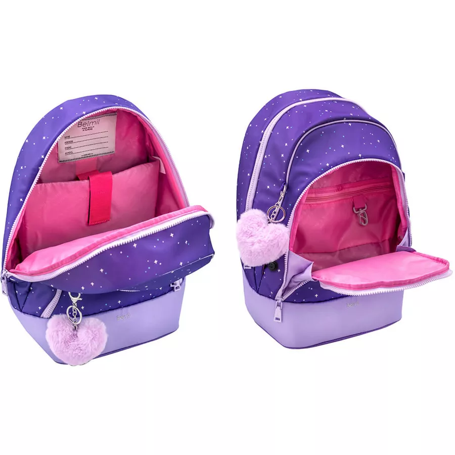 Belmil Schulrucksack 2-IN-1 Schulrucksack & Gürteltasche Dahlia